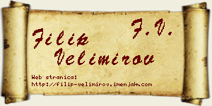 Filip Velimirov vizit kartica